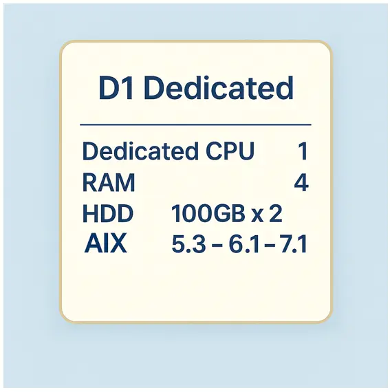 D1 Dedicated plan