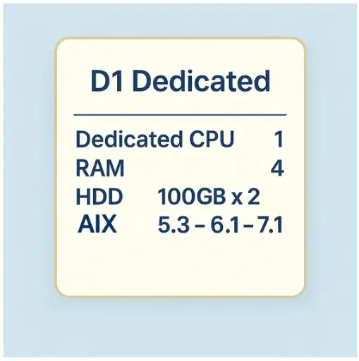 D1 Dedicated plan